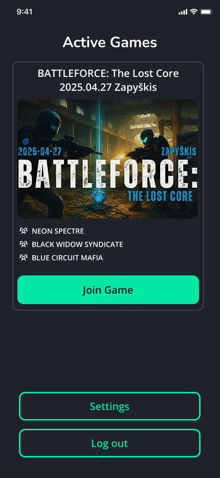 BattleForce app