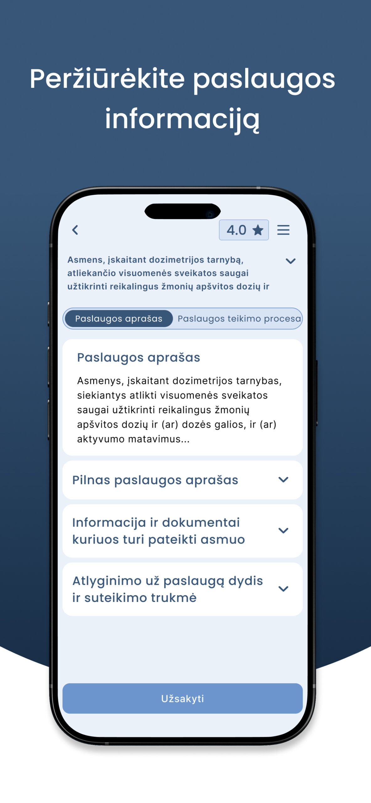 E. Valdžios vartai mobilioji programėlė