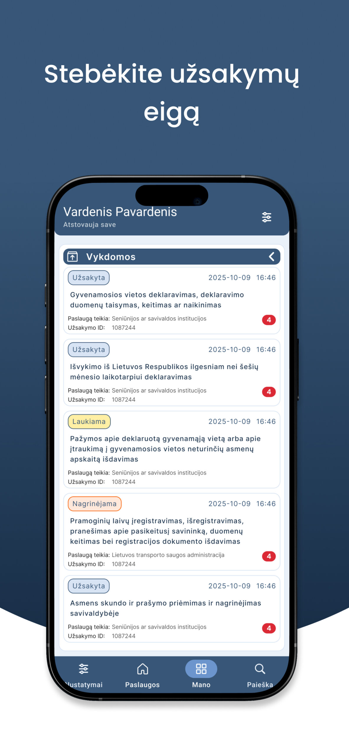E. Valdžios vartai mobilioji programėlė
