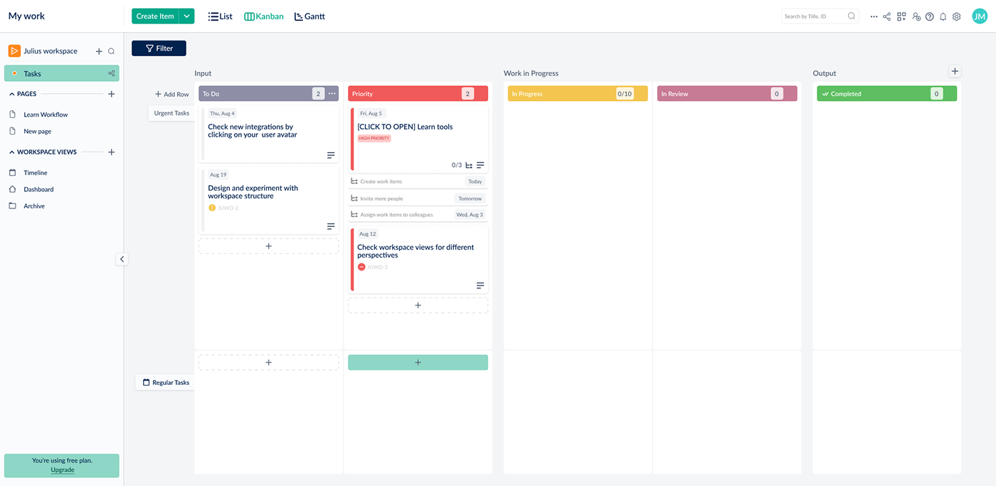 Kanban board